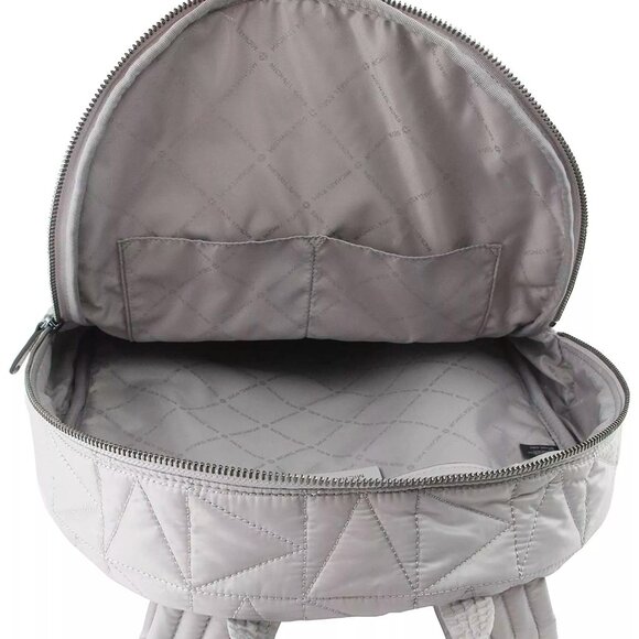 S Michael Kors Winnie Large Nylon Backpack 35T0UW4B7C Aluminum Gray NWT $448 FS - Picture 5 of 7